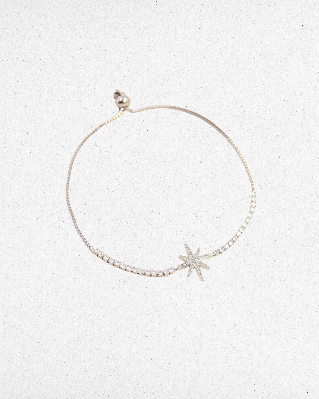 Bracelet strass & étoile coulissant
