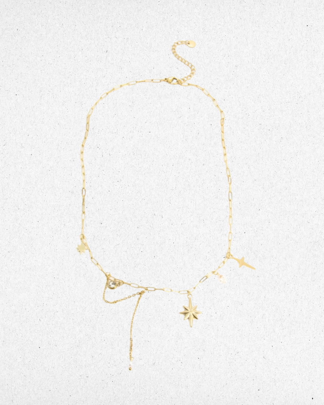 Collier charms étoile & perles
