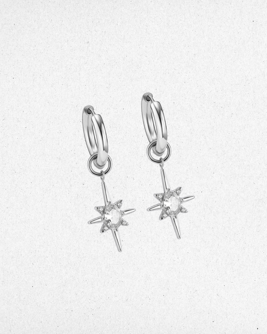 Boucles d'oreilles étoile & strass