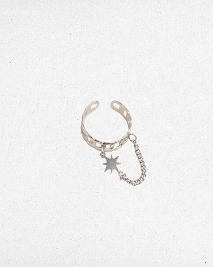 Bague étoile pendante