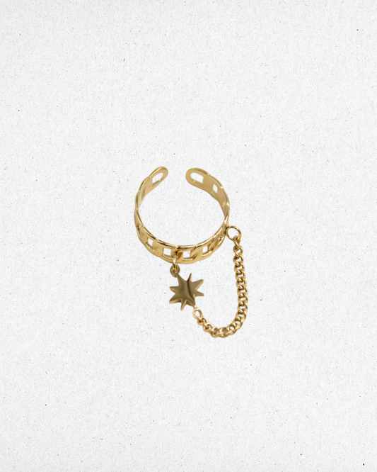 Bague étoile pendante