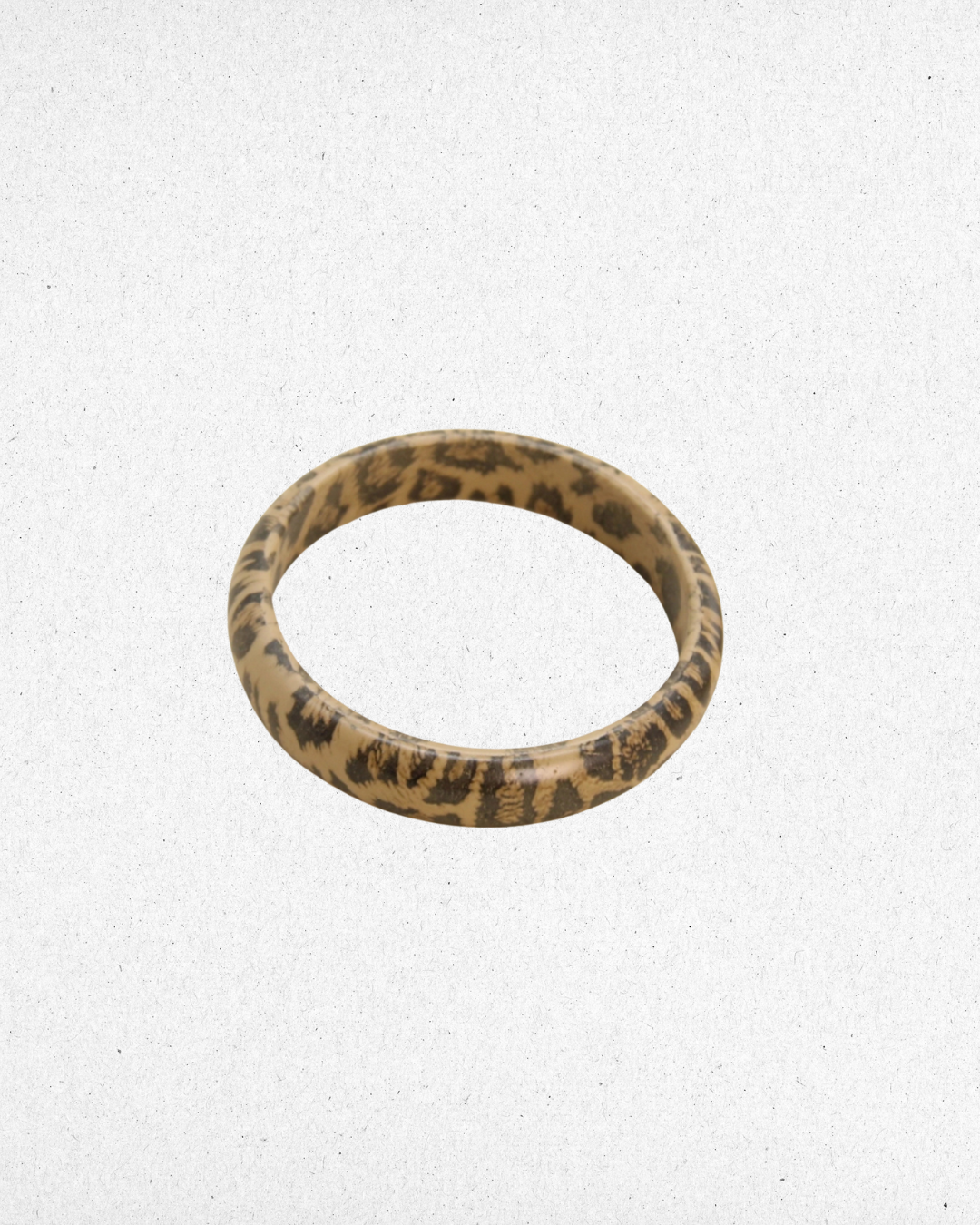 Bracelet jonc léopard en résine