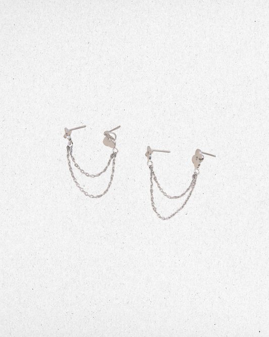 Boucles d'oreille pendante trèfles