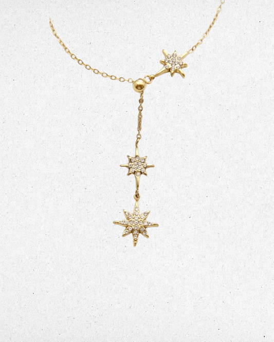 Collier coulissant étoile & strass