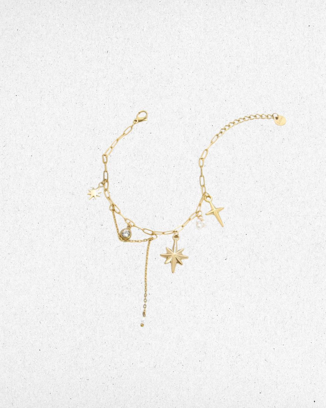 Bracelet charms étoile & perles