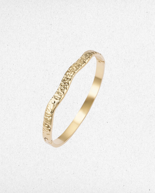 Bracelet jonc fin martelé